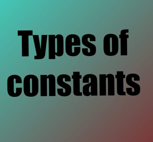 Types of constants