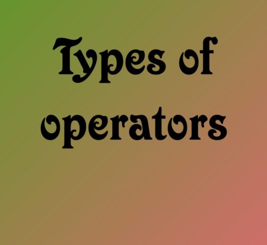 Types of operators